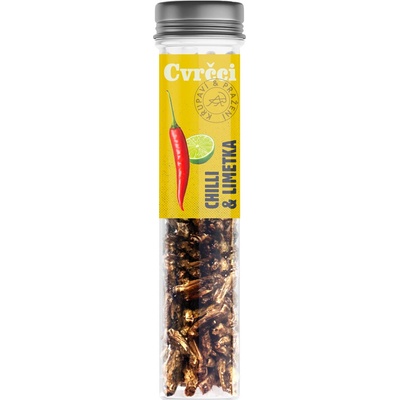 SENS Pražené cvrčky pražený hmyz príchuť Chilli & Lime 20 g