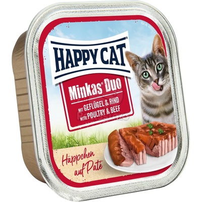 Happy Cat Minkas Duo - пастет от Домашни птици и Говеждо 100 г