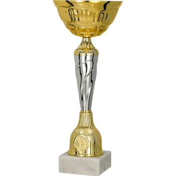 Kovový pohár Zlato-stříbrný 21 cm 8 cm
