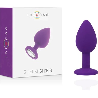 Анален плъг с диамантена основа, 7, 2см. - Intense Shelki Plug Purple (D-216053)