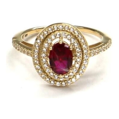 Pattic prsten ze žlutého zlata s rubínem BV200101RY