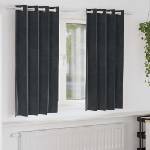Pure Line Home Кадифени завеси в цвят антрацит с метални халки, 2 бр. , 140 x 175 см - zalegloto - 64,93 лв