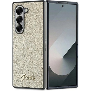 GUESS Калъф Guess - Glitter Flakes Metal Logo, Galaxy Z Fold 6, златист (3666339322700)