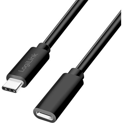 LogiLink Cable USB2 C-C M/F, 3m, 3A, Black (CU0212)
