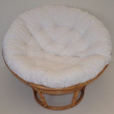 Axin trading Relaxační papasan ARTEMIS 110 cm ratan látka medová bílá – Zbozi.Blesk.cz