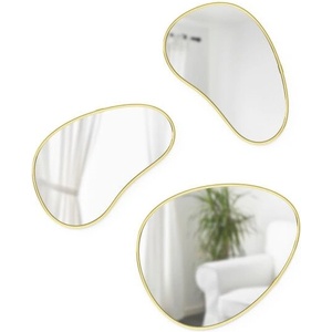 Umbra HK Limited Umbra Сет от 3 бр. огледала за стена hubba pebble - цвят месинг (umbra-1018566-104)