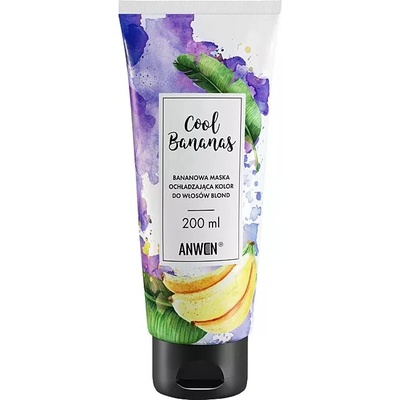 Anwen Cool Bananas Banánová maska pro blond vlasy proti žlutým tónům 200 ml