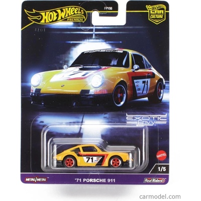 Mattel hot wheels Porsche 911 N 71 Racing Coupe 1971 Žlutá Černá Červená 1:64