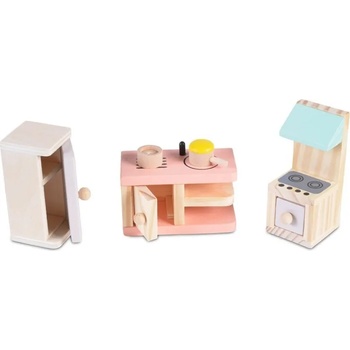 Moni Toys Дървен комплект Moni - Мебели за кухня (108578)
