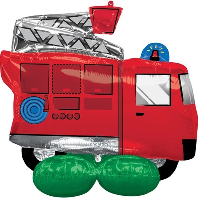 Amscan BALÓNEK AIRLOONZ Hasičské auto samostojný 106x88 cm