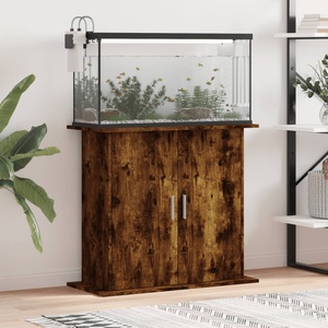 vidaXL Поставка за аквариум, опушен дъб, 81x36x73 см, инженерно дърво (833604)