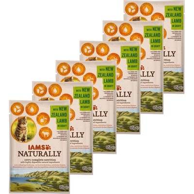 Iams Naturally Агнец Възрастни 6 x 85 г