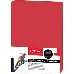 Optima Цветна копирна хартия OPTIMA A/4 80 g червена 500 листа/пакет 130094 (130094)