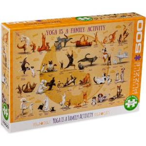 EUROGRAPHICS Пъзел Eurographics от 500 XL части - Йогата е семейно занимание (65005354)