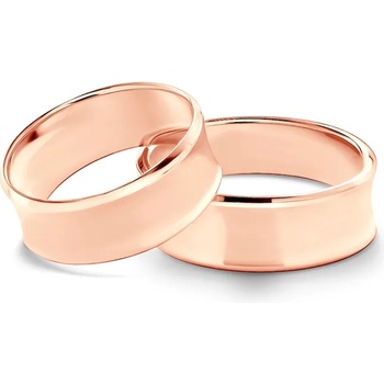 Image 1 of SAVICKI Сватбени халки: розово злато, вдлъбнати. 7 мм