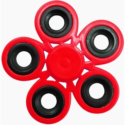 Antistresový Fidget Spinner 5 fingers červený