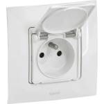 Legrand - Външна розетка за дома 250V/16A с рамка NILOE бяла (LR0019A)