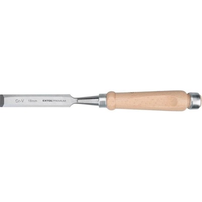 EXTOL PREMIUM dláto s kvalitní bukovou rukojetí, 18mm, délka 280mm, CrV