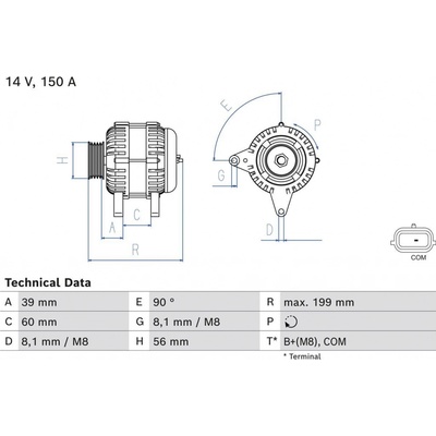 Alternátor BOSCH 0 986 084 070