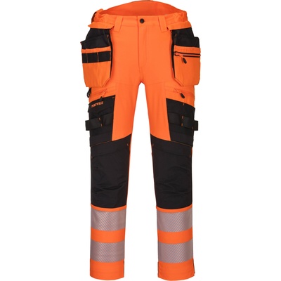 Portwest hi-vis dx442 / Светлоотразителни еластични панталони, 16 джоба - hv оранжево/черно uk 41/eu 56 (dx442obr41)