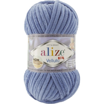 Alize příze Velluto 374 modrošedá