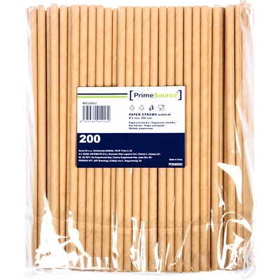 PrimeSource Slamky papierové ECO Kraft 6x200 mm