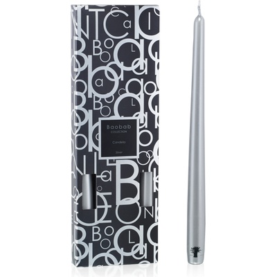 Baobab Collection Candela Свещи, сребърни, 4 бр (CANDLESTICKS4SILVER)