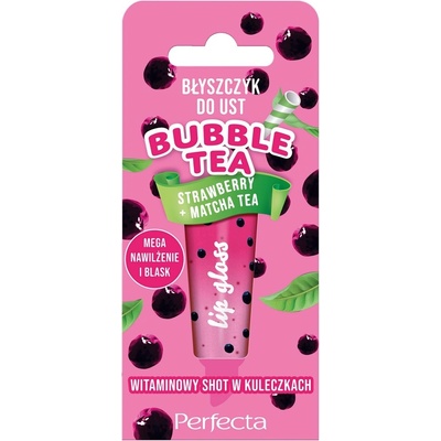 Perfecta Bubble Tea lesk na rty Strawberry + Matcha Tea 10 g