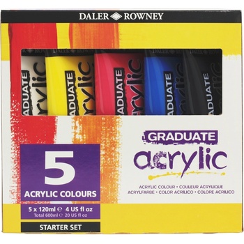 Image 1 of Daler-Rowney Graduate Комплект акрилни бои 5 x 120 ml (123900100)