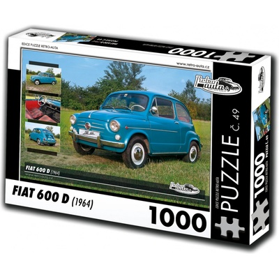 Retro-Auta č. 49 Fiat 600 D 1964 1000 dílků
