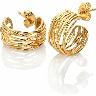 HOT DIAMONDS X GOLDEN EDIT náušnice String DE896 (Ag925/1000 3.5g)