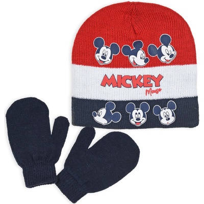 čepice a rukavice MICKEY MOUSE DISNEY BABY červená
