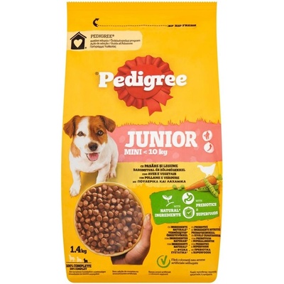 PEDIGREE Junior Mini с пиле и зеленчуци 1, 4 кг