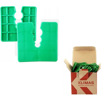 KLIMAS Wkret-met Dištančné podložky 50x50mm - PVC 4 mm - 50 ks