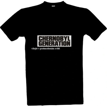 Tričko s potiskem Chernobyl generation Man B pánské Černá