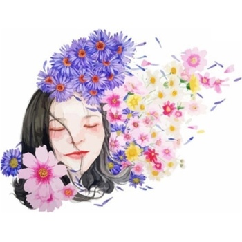 Gaira Рисуване по номера Цветя в косата й 2 (M992844LZ)