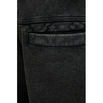 HUGO Blue Памучен къс панталон Hugo Blue мъжки в сиво 50542671 (50542671)