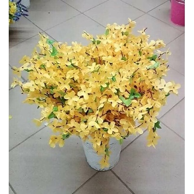 Umelé kvety Zlatý dážď s lístkami 54cm