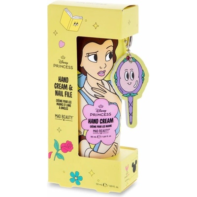 Mad Beauty DISNEY PRINCESS BELLE krém na ruce 50 ml s pilníkem