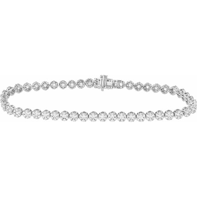 Eppi Půvabný stříbrný náramek s diamanty Santana BR44675
