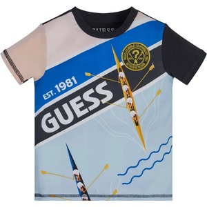 GUESS Цветна памучна тениска с къс ръкав за момче Guess
