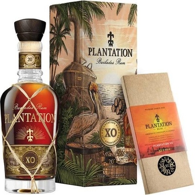 Plantation XO 20th Anniversary & originální párovací čokoláda 40% 0,7 l (karton)