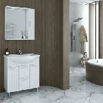 Drop Ritmo бял шкаф с огледало за окачване с 1 врата, 68 см, десен (5KRTR70WH)