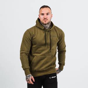 GymBeam Суичър Athlete Military Green Black L