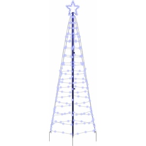 vidaXL LED Коледна Елха EKENAS 250 см 390 LED светодиода Синьо Стомана (42018752)