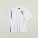 G Star Тениска G Star Industry Back Graphic Boxy T-Shirt - White
