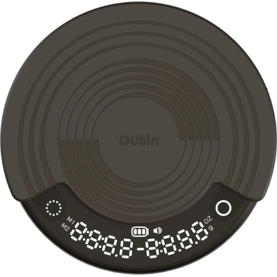OUTIN Дигитална везна Outin Claro, черна (OUTINCLAROSCALE)