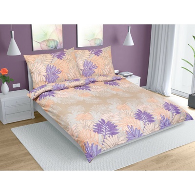 Bellatex obliečky bavlna Kapradí fialová 180x220 2x70x90