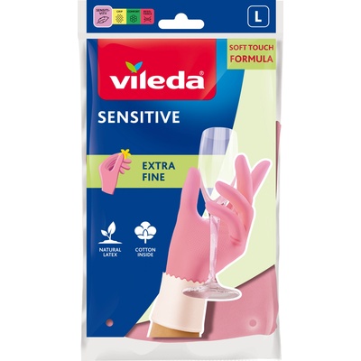 Vileda РЪКАВИЦИ vileda sensitive l ЛАТЕКСОВИ (166753)