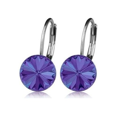 Nubis ocelové náušnice s krystaly Swarovski heliotrope NBS08-HT
